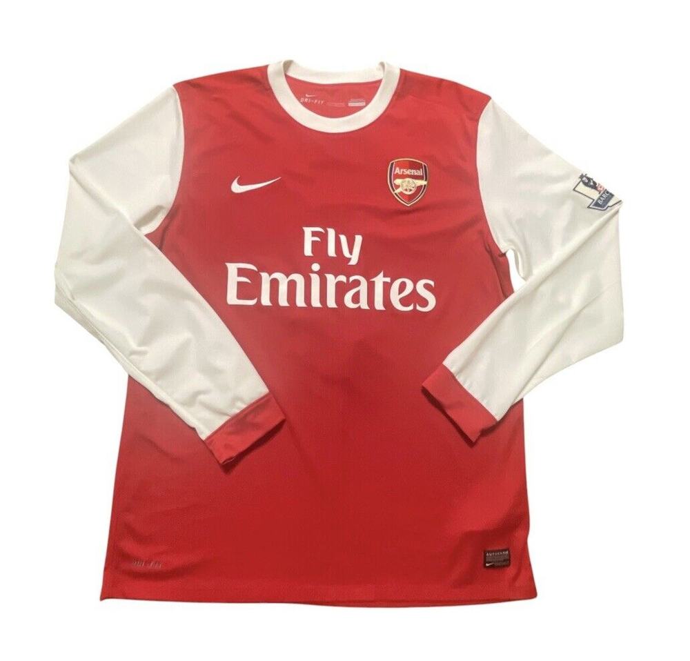 NEW Nike Jersey Mens Large Red Arsenal 2010-11 Home Football Soccer Bacary Sagna